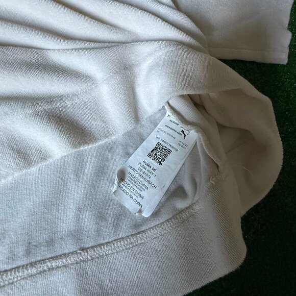 Puma Short Sleeve Crew Neck Classics Towelling Oversized Cream T-Shirt Size M - Picture 6 of 14